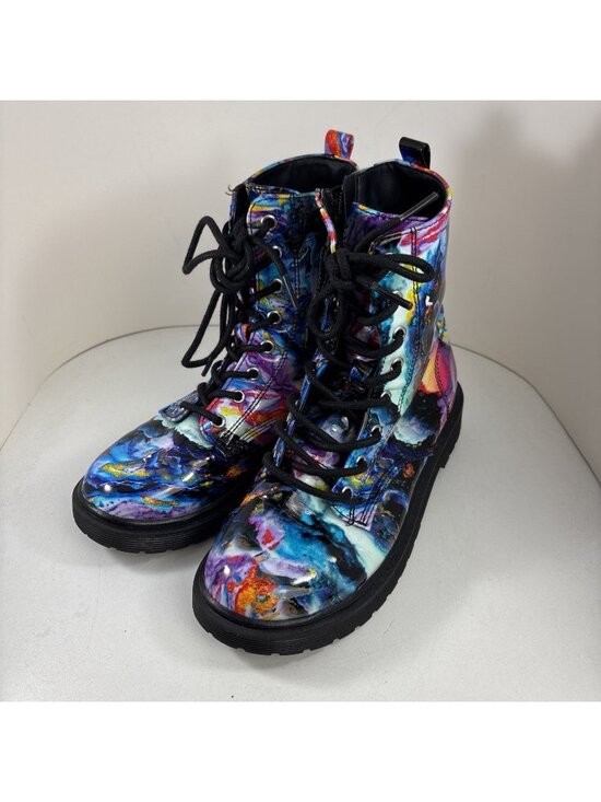 Steve Madden Other - Steve Madden Madden Girl multi-colored side zipper boots size 3
